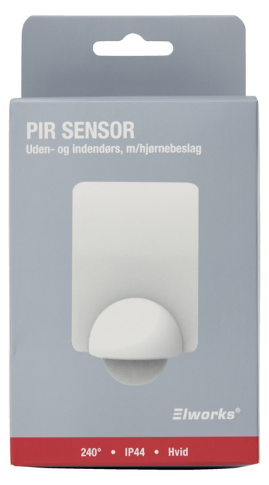PIR-sensor 240° indendørs/udendørs hvid - Elworks
